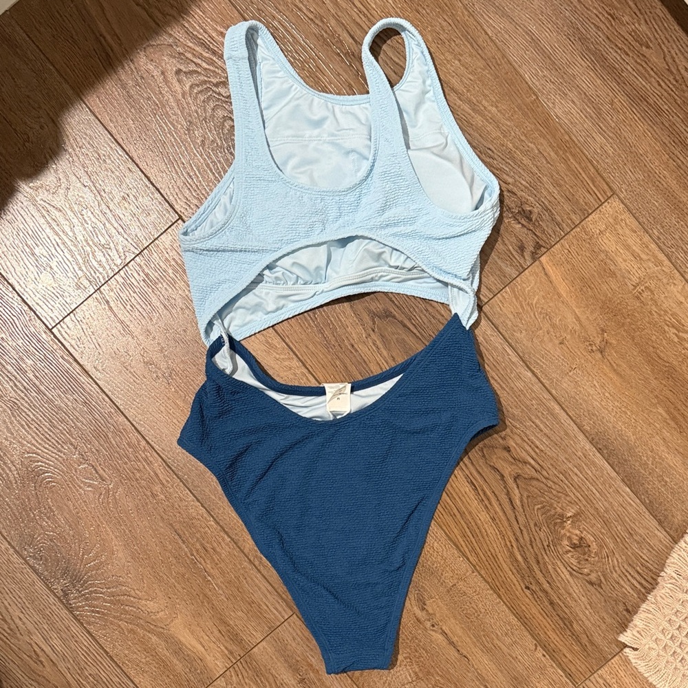 Never Worn Cupshe Sunstone Colorblock Cutout One-Piece Swimsuit Medium - Picture 4 of 4
